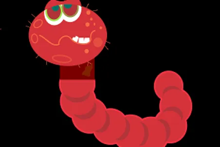 Computer worm illustration, representing Raspberry Robin malware